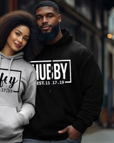 Couple's Big & Tall Simple Casual Retro Wiley Hubby Long-Sleeved Sweatshirt